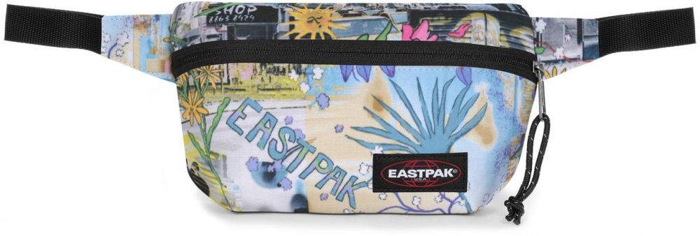 EASTPAK Ľadvinka 'Sommar'  farba ťavej srsti / svetlomodrá / čierna / biela