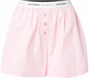 OH APRIL Nohavice 'OH APRIL x LOVE Stories - James'  ružová / čierna / biela