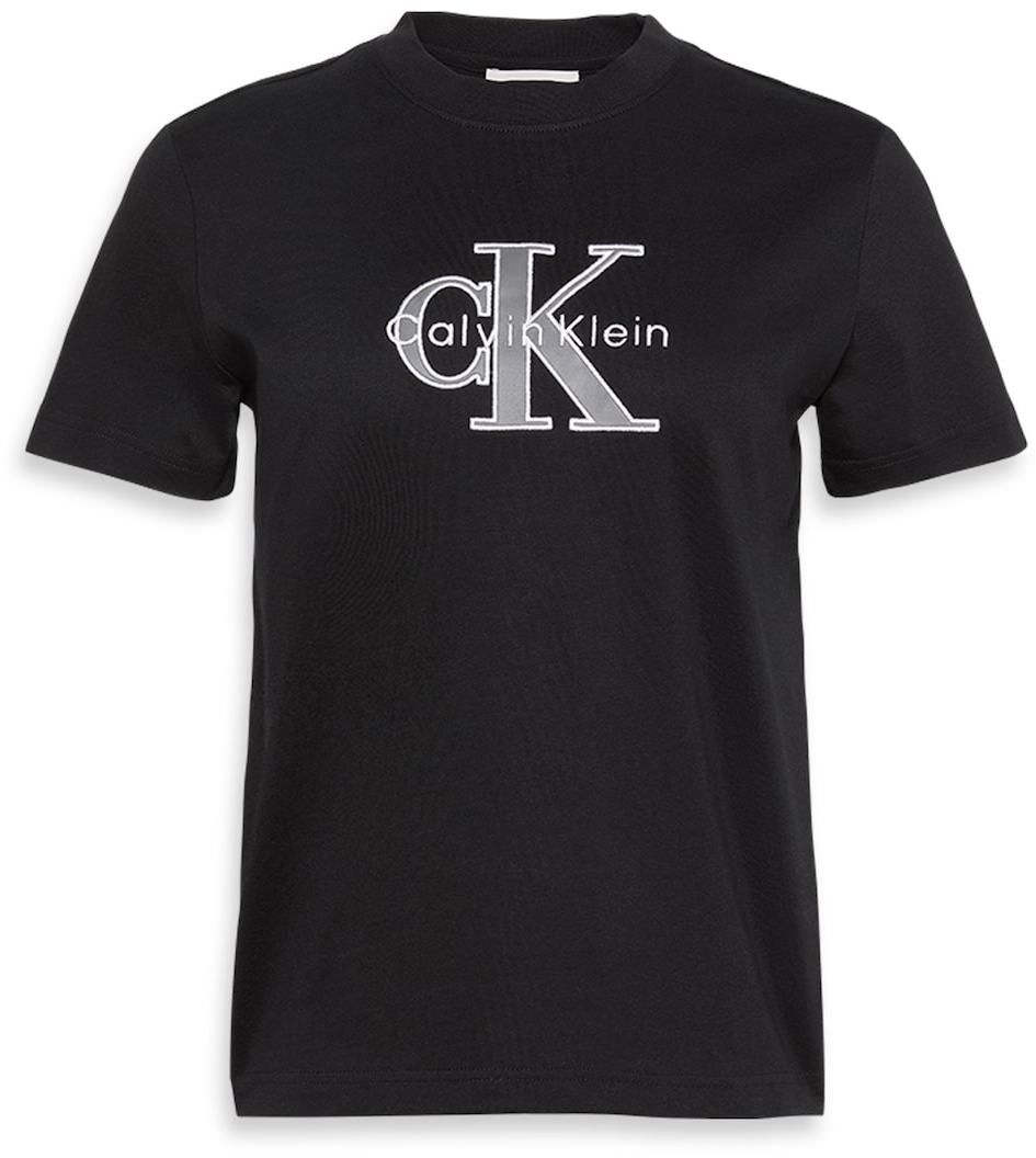 Calvin Klein Jeans Tričko  sivá / čierna / biela