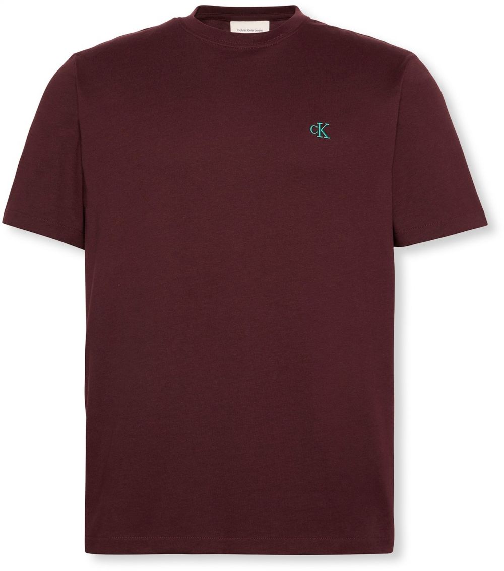 Calvin Klein Jeans Tričko  hrdzavohnedá / svetlozelená