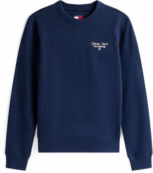 Tommy Jeans Mikina 'ESS'  námornícka modrá / biela