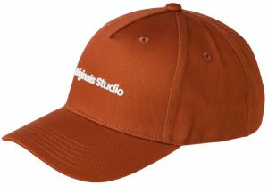JACK & JONES Čiapka 'JACVESTERBRO'  hrdzavohnedá / biela