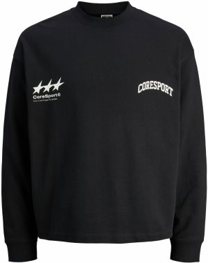 JACK & JONES Mikina 'JCOSignal'  čierna / biela