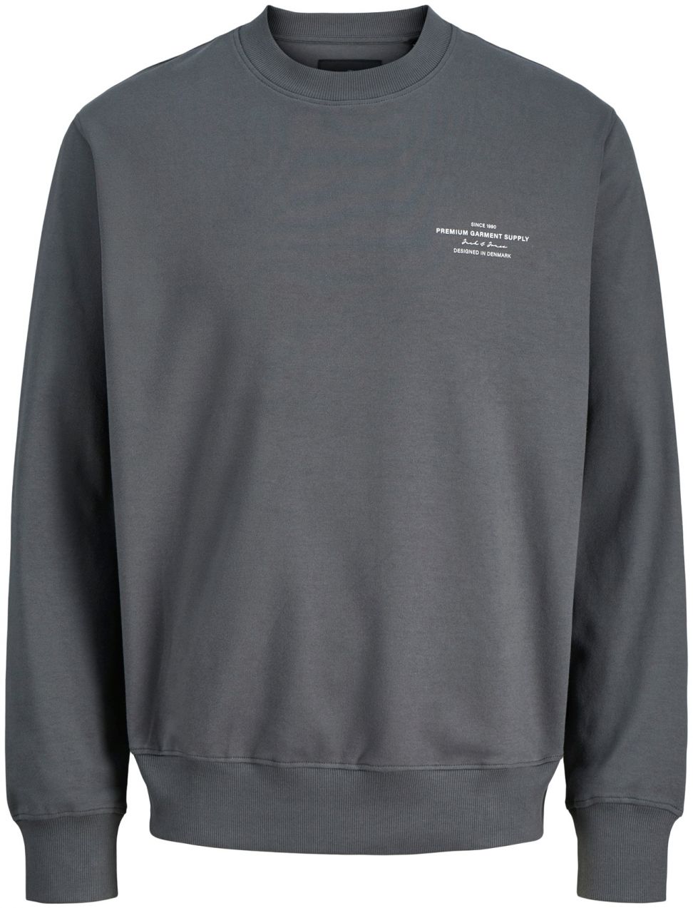 JACK & JONES Mikina 'JPRCCCHAD'  tmavosivá / biela