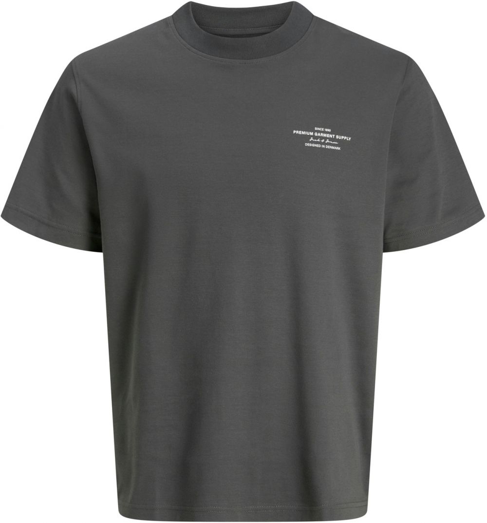 JACK & JONES Tričko 'JPRBLACHAD'  tmavosivá / biela