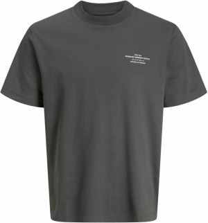 JACK & JONES Tričko 'JPRBLACHAD'  tmavosivá / biela