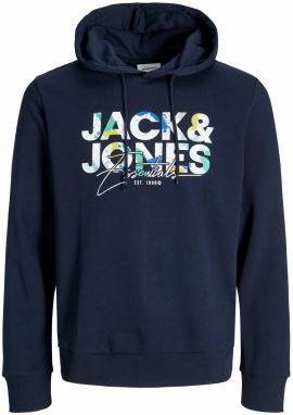 JACK & JONES Mikina 'JJGEPLAS'  modrá / tmavomodrá / mätová / biela