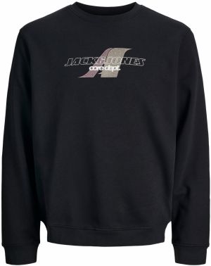 JACK & JONES Mikina 'JCOTIER'  striebornosivá / svetlofialová / čierna / biela