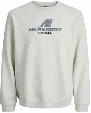 JACK & JONES Mikina 'JCOTIER'  námornícka modrá / čierna / biela melírovaná