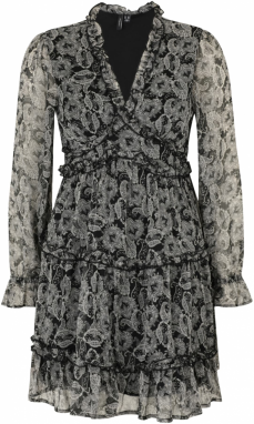 Vero Moda Petite Šaty 'VMSMILLA'  sivá / čierna