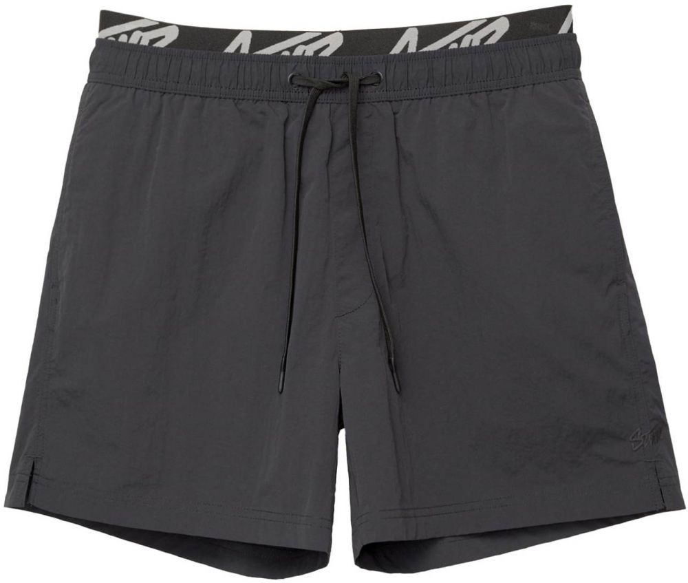 Pull&Bear Plavecké šortky  sivá / čierna