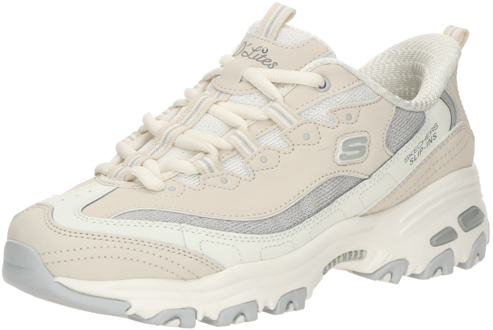 SKECHERS Nízke tenisky 'D LITES-SMOOTH NOSTALGIA'  béžová / slonová kosť / sivá