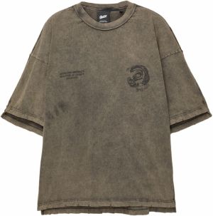 Pull&Bear Tričko 'STWD'  antracitová / tmavosivá / čierna