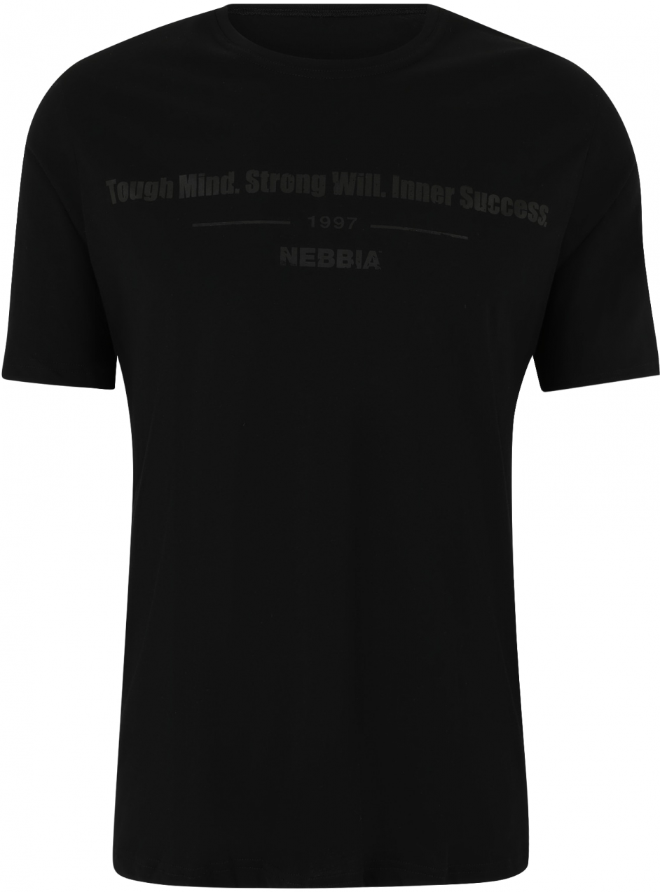 NEBBIA Funkčné tričko 'FLEXIN''  tmavosivá / čierna / biela