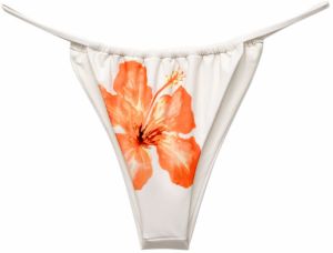 Pull&Bear Bikinové nohavičky  žltá / oranžová / čierna / biela