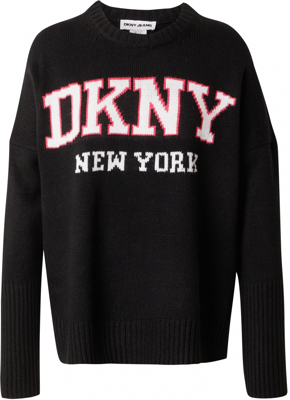 DKNY Sveter  červená / čierna / biela