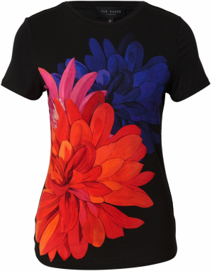 Ted Baker Tričko  modrá / ružová / oranžovo červená / čierna