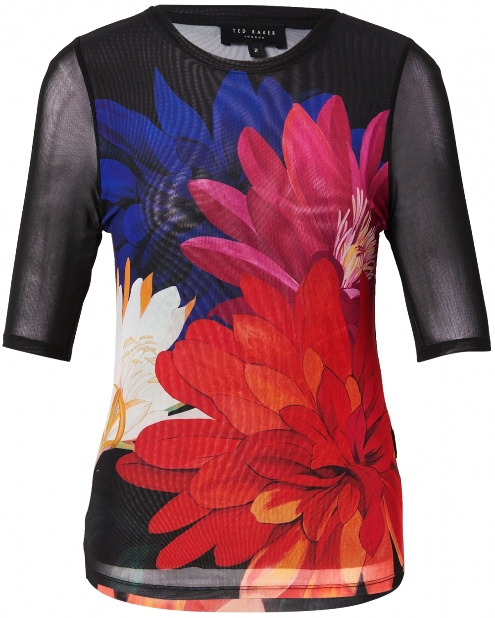 Ted Baker Tričko  modrá / purpurová / jasne červená / čierna