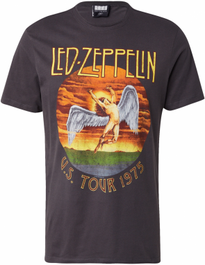 AMPLIFIED Tričko 'LED ZEPPELIN TOUR 75'  pueblo / žltá / antracitová / tmavozelená