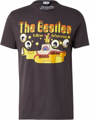 AMPLIFIED Tričko 'BEATLES YELLOW SUBMARINE'  žltá / tmavošedá / oranžová / biela