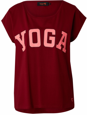 miss goodlife Tričko 'Yoga'  ružová / bordová