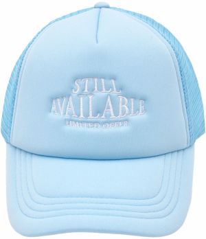 Pull&Bear Čiapka 'STILL AVAILABLE'  svetlomodrá / biela