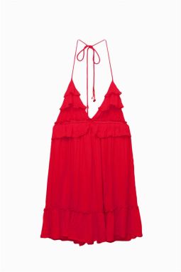 Pull&Bear Letné šaty  jasne červená