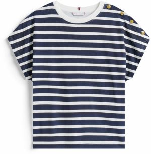 TOMMY HILFIGER Tričko  námornícka modrá / biela