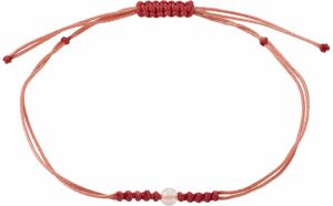 Pilgrim Náramok ' Birthstones '  červená / perlovo biela