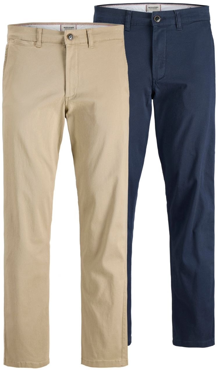 JACK & JONES Chino nohavice 'JPSTKANE DAVE'  piesková / námornícka modrá