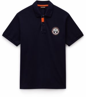 NAPAPIJRI Tričko 'E-Clanis'  námornícka modrá / oranžová / biela
