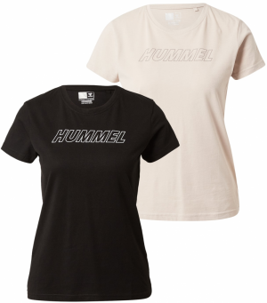 Hummel Funkčné tričko 'TE CALI '  sivobéžová / čierna / biela