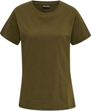 Hummel Tričko 'Red Heavy'  olivová / červená / biela