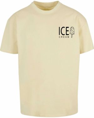 Merchcode Tričko 'Ice Cream'  žltá / čierna