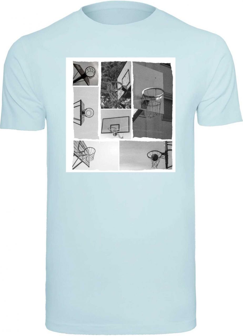 Mister Tee Tričko 'Hoop Life'  modrá / sivá / biela