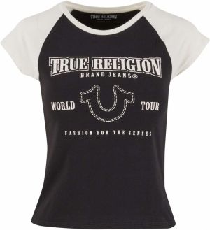 True Religion Tričko  čierna / biela