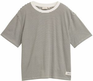 TOM TAILOR DENIM Tričko  tmavozelená / biela