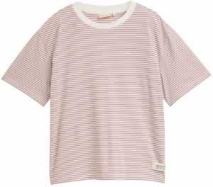TOM TAILOR DENIM Tričko  purpurová / biela