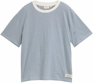 TOM TAILOR DENIM Tričko  modrá / biela