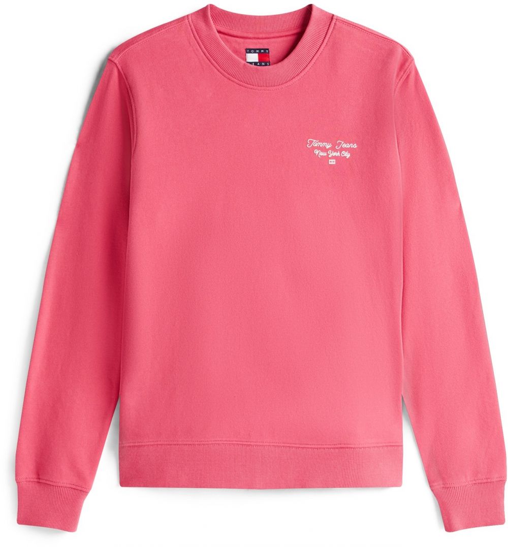 Tommy Jeans Mikina 'ESS'  melónová / biela