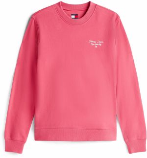 Tommy Jeans Mikina 'ESS'  melónová / biela