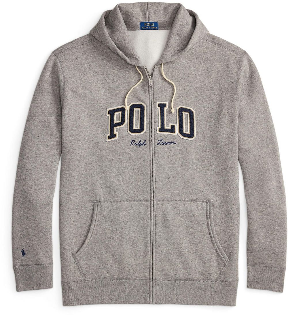 Polo Ralph Lauren Big & Tall Tepláková bunda  svetlobéžová / námornícka modrá / sivá melírovaná