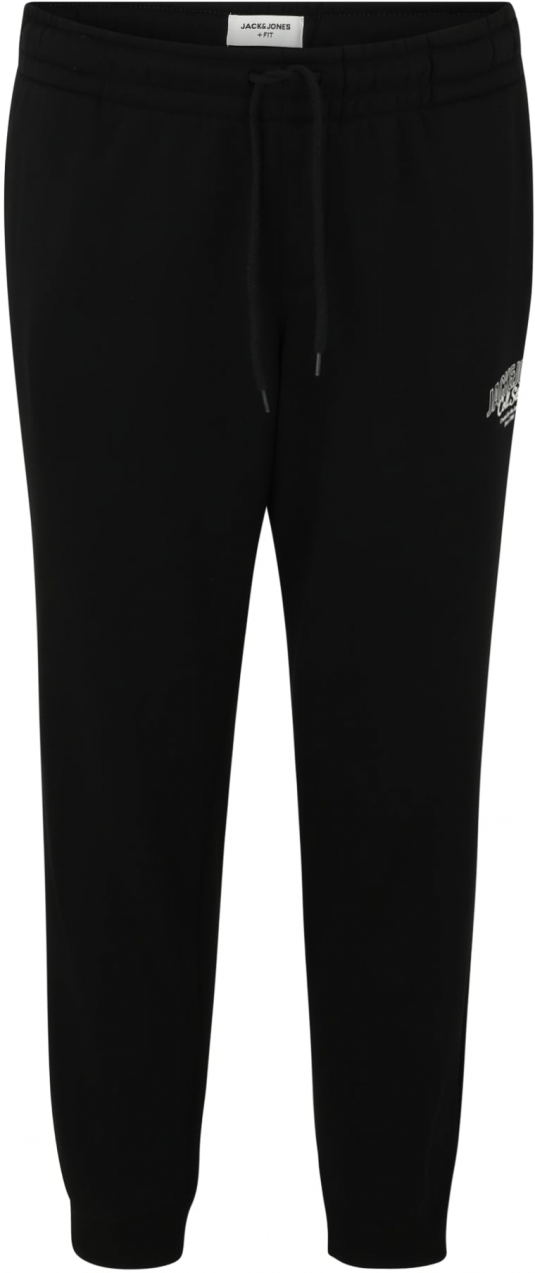 Jack & Jones Plus Nohavice 'JPSTGORDON MAKOTO'  čierna / biela