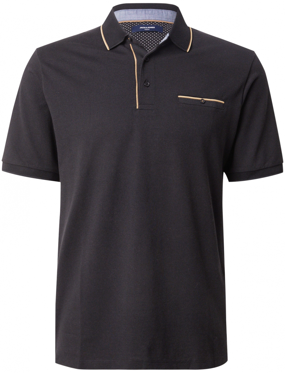 Jack & Jones Premium Tričko 'JPRBLUHUBO'  béžová / čierna