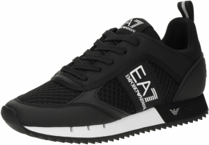 EA7 Emporio Armani Nízke tenisky 'BLACK WHITE'  čierna / biela