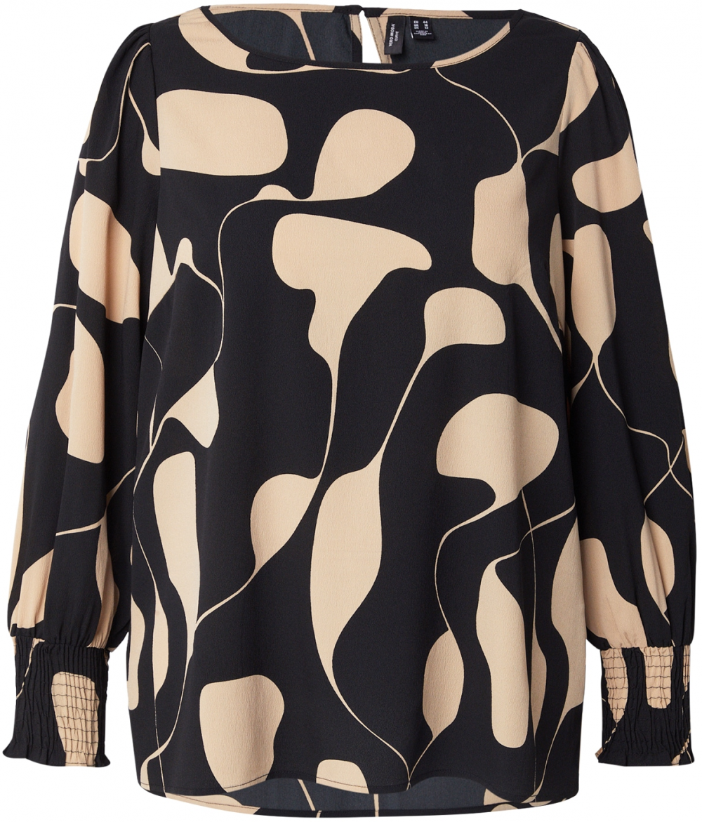 Vero Moda Curve Blúzka 'VMCLYDIA'  tmelová / čierna