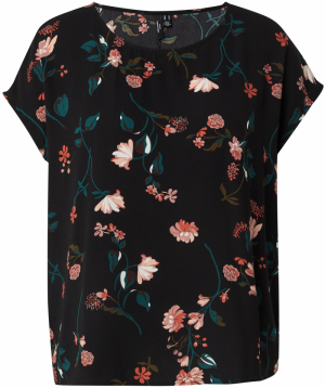 Vero Moda Curve Blúzka 'VMNEW HALLIE'  smaragdová / koralová / ružová / čierna
