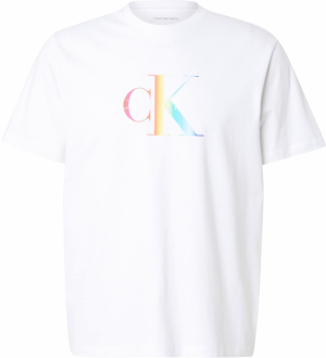 Calvin Klein Jeans Tričko '20s PRIDE25'  tmavožltá / mätová / brusnicová / biela