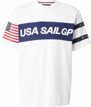 TOMMY HILFIGER Tričko  nebielená / námornícka modrá / brusnicová