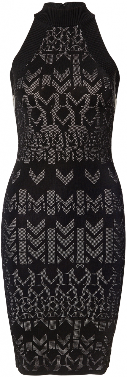 GUESS by Marciano Pletené šaty 'BILLIE'  čierna / biela